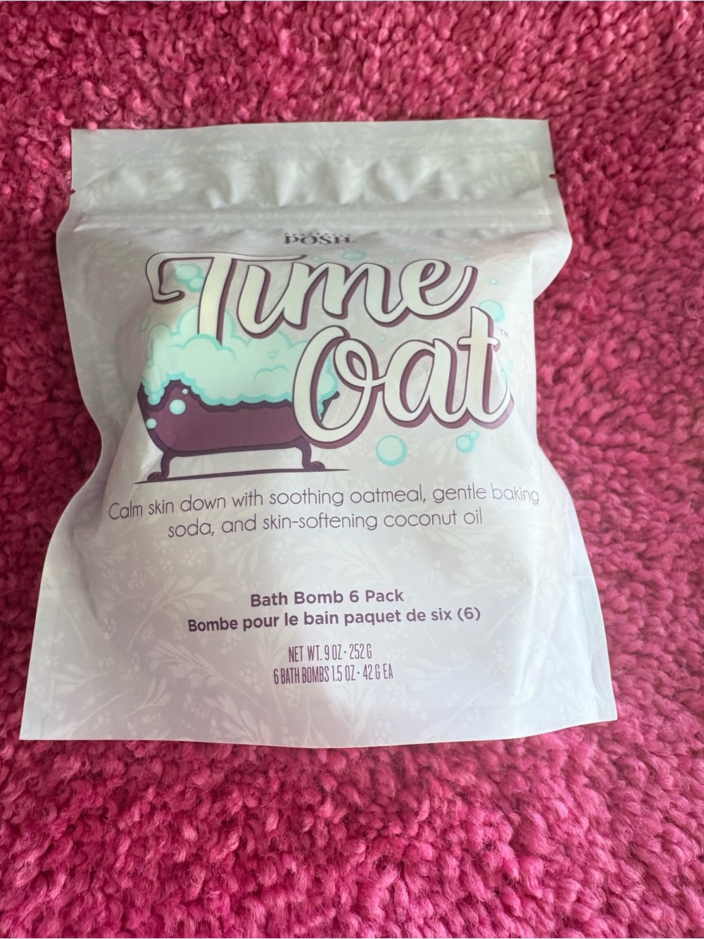 Perfectly Posh Time Oat Bath Bomb 6-Pack - new oatmeal soothing